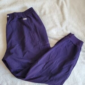 Figs Womens Technical Scrubs Purple joggers size XXL Tall Zamora Nurses Dr